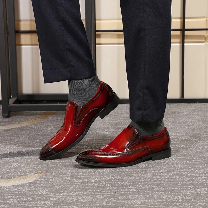 Zapateria Zapatos Rojos De Vestir Para Hombre Zapatos De Charol De