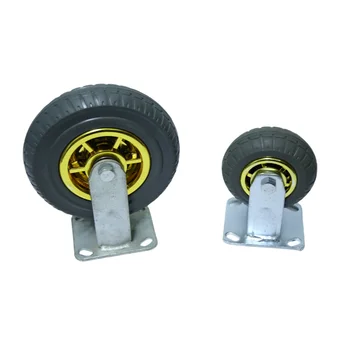 Industrial Solid Rubber silent casters 4" 5" 6" 8" heavy duty swivel brake caster wheels