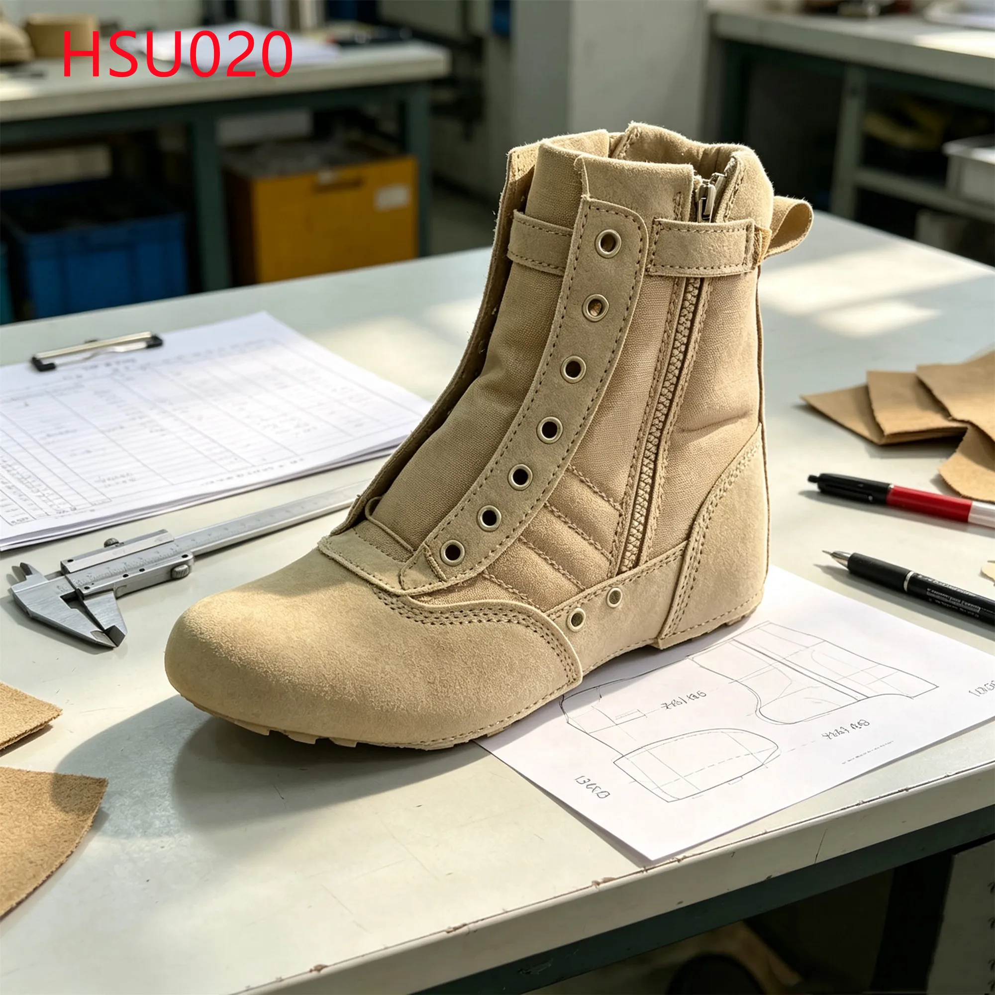 LXG,consistent Thickness Tight Stitching Hua Singh Lasted Upper Factory Output Quality Man-made Leather Desert Boots Vamp HSU020