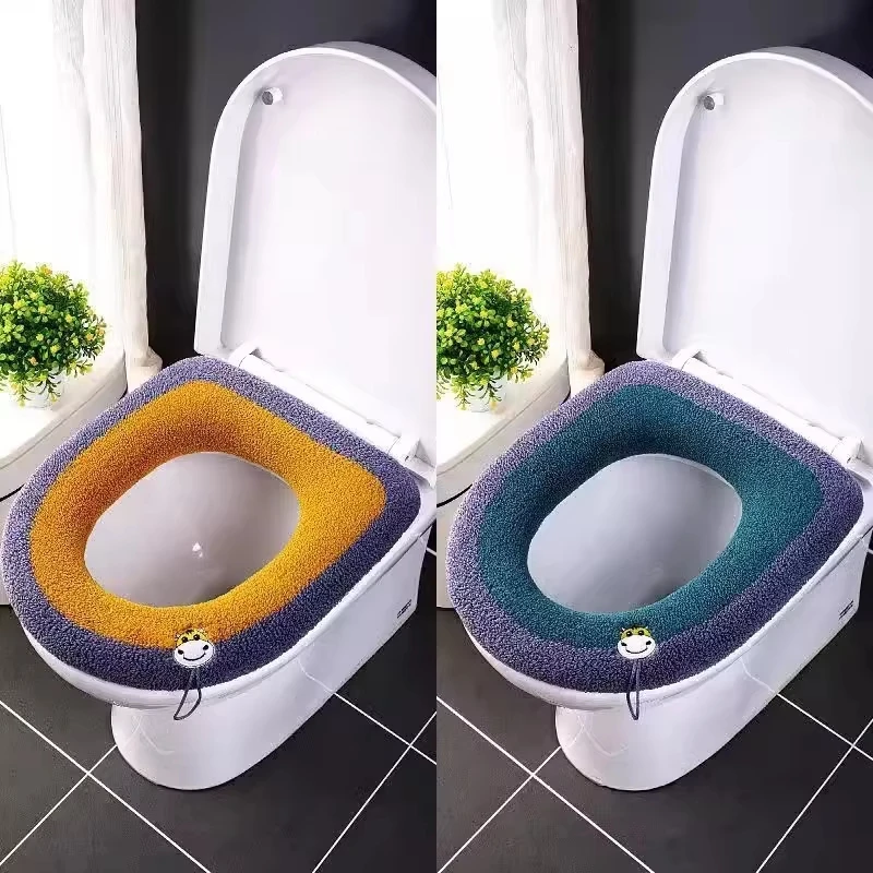 Портативный уплотненный коврик для сидения унитаза мягкая зимняя Толстая Подушка ванной моющийся домашний