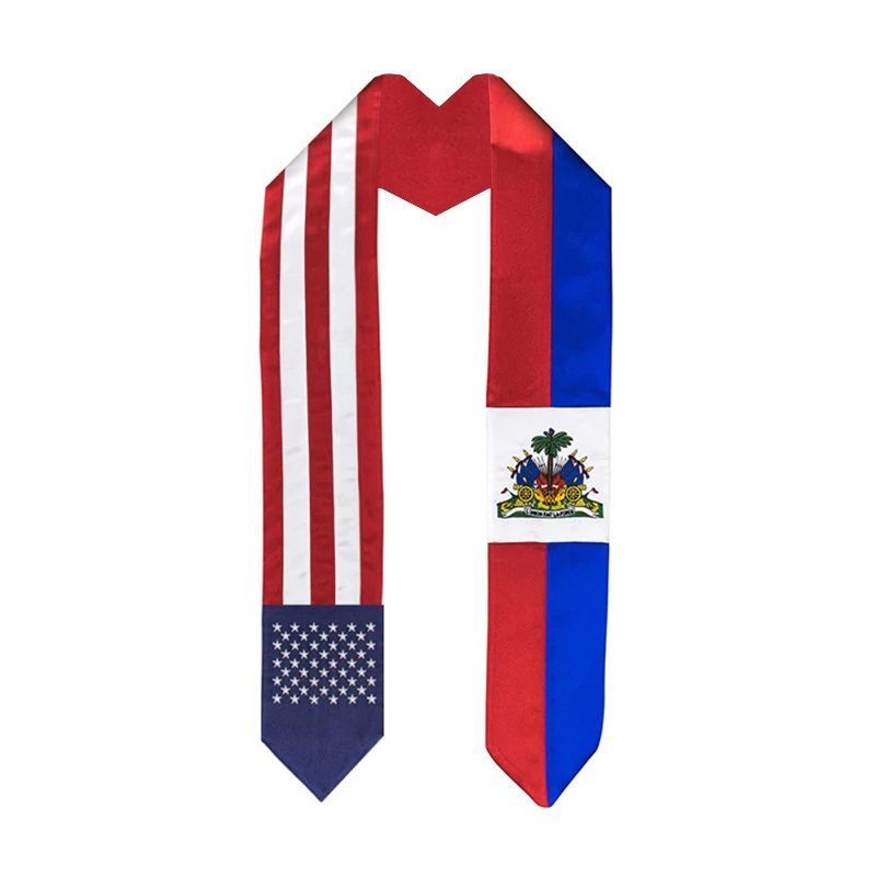 Bandera De México Y Bandera De Haití, Banda De Estola De Graduación, Estola De Graduación, Regalo De Graduación, Blanco 0, Talla única