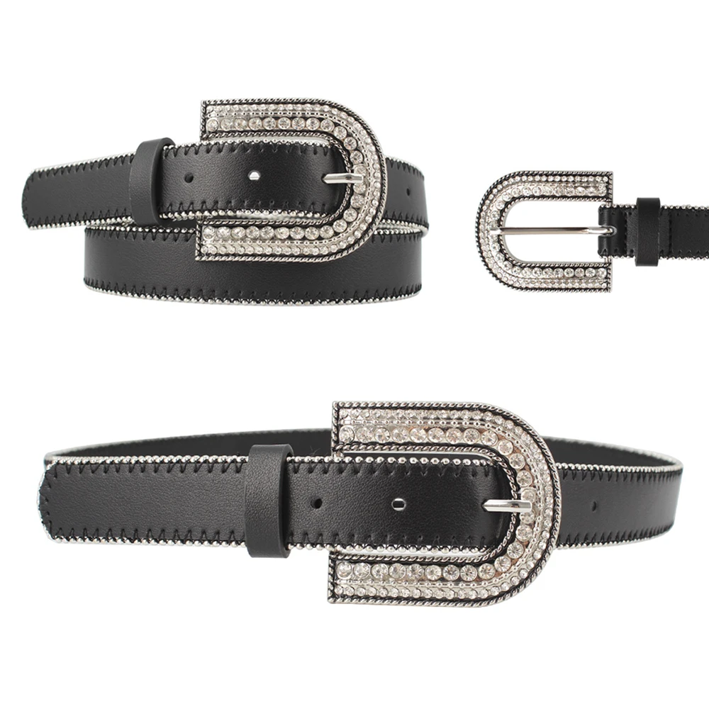 2023 Новый женский модный дизайн Роскошный горный хрусталь пряжка бисер ремень бедра