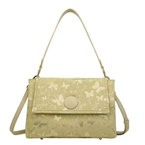 2026 New Arrival High Quality PU Leather Ladies Handbag with Embroidery Print All Seasons Leisure Shopping Bag for Summer