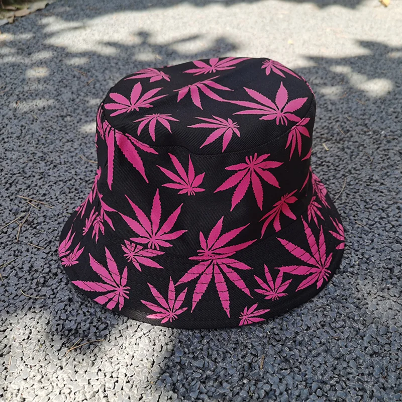 Hat Fashion Weed Bucket Hat Reversible 