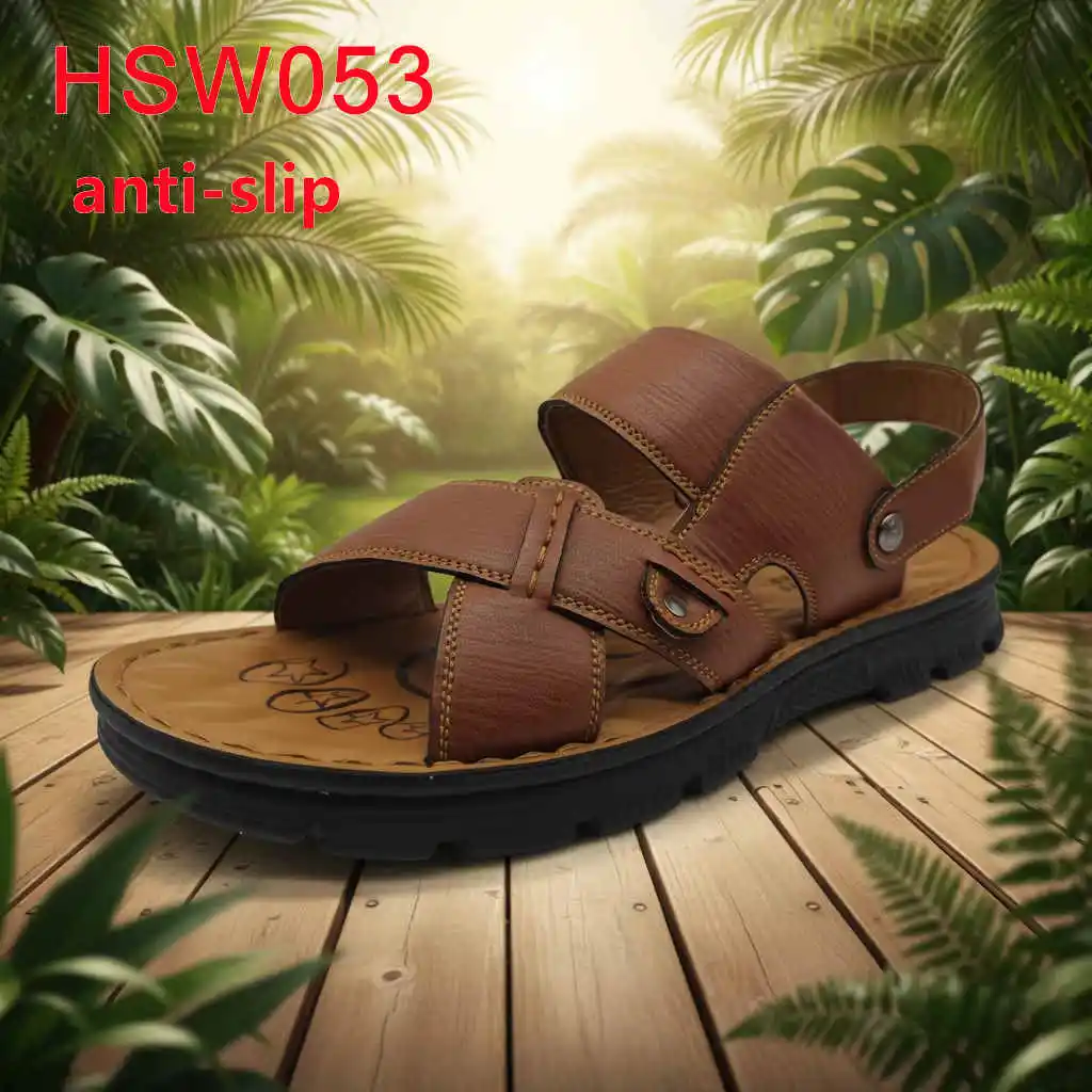 ZYF,walk Barefoot Safety Buckle Strap Design Wide-toe Beach Shoes Foot Massage Quick-drying Oversize Sandals for Sale HSW053