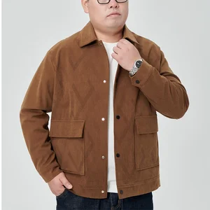Custom Light Luxury Oversized Men's Jacket Casual Fashion aviator Brown Jacket