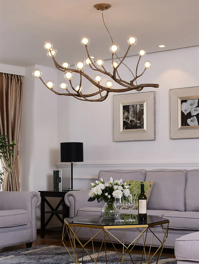 Rustic Tree Branch Ceiling Light Fixtures Stylish Durable