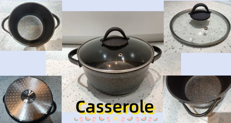 UAKEEN Granite Cookware Set 20 Pieces Cookware Non-Stick Casserole Uaken VK-78