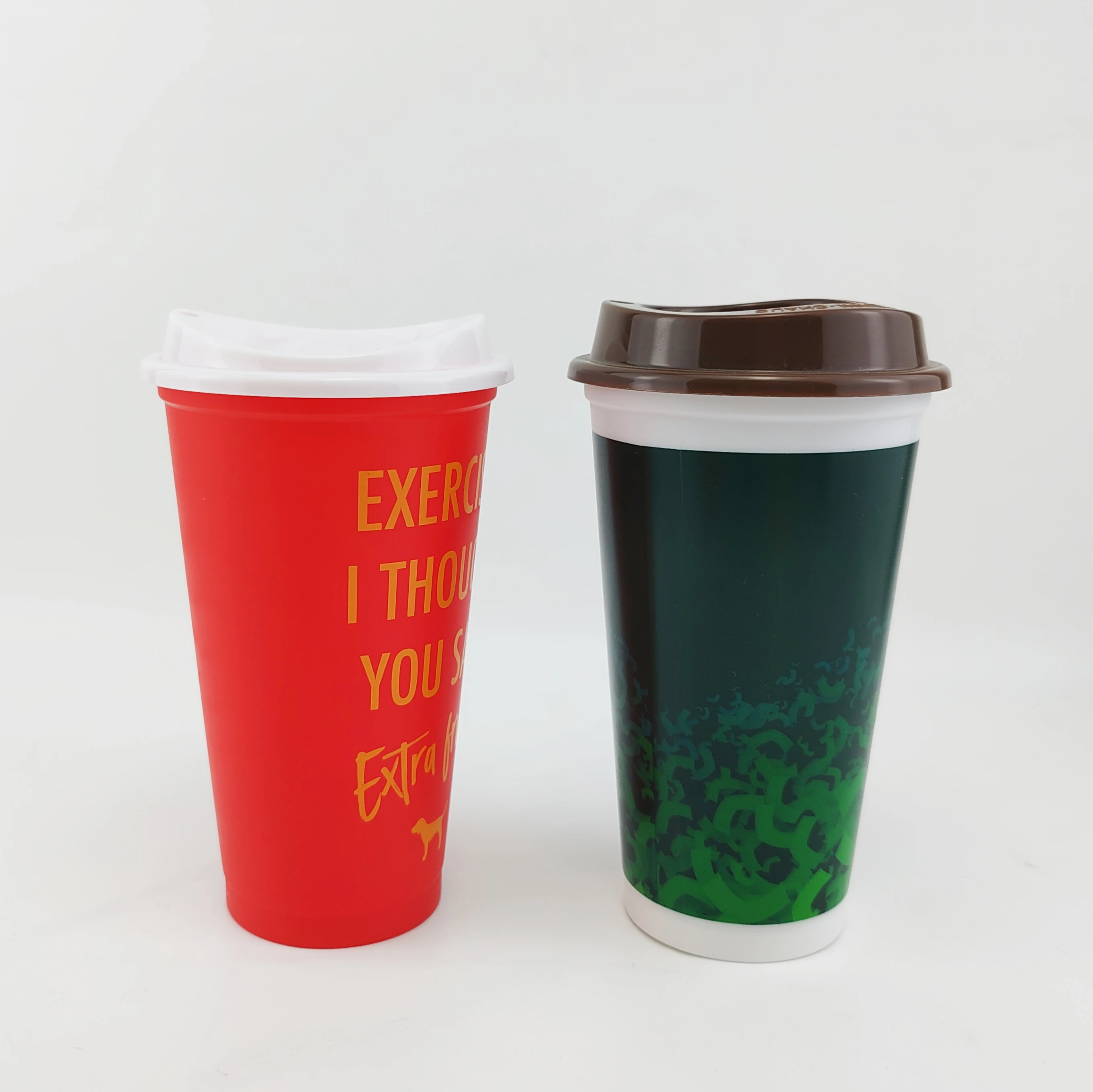 Reusable Coffee Cups with Lids,16oz to Go Plastic Iced Coffee Mug with Lid  Bulk Lightweight