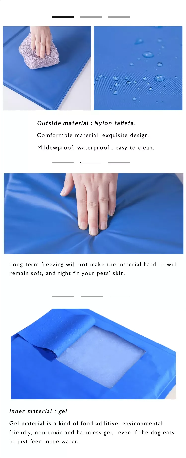 Cooling Blanket Hot Weather Sleeping Kennel Mat Dog Pet Mat Summer Ice