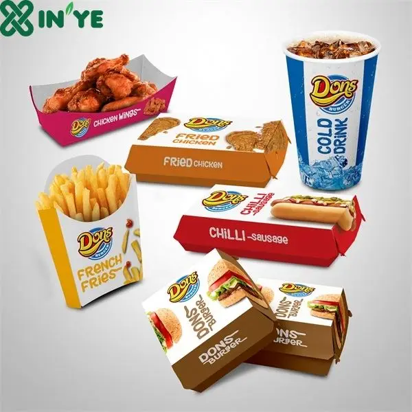take away paper fried chicken box fast set moto delivery