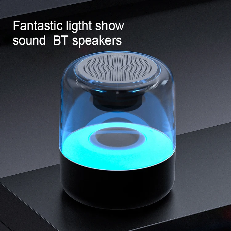 New Design BT Function Speaker USB TF Card FM Portable Wireless Speaker With Colorful LED Light