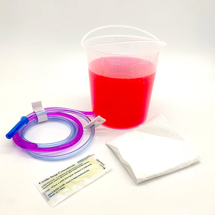 Enema Bucket Kit AMSINO CE/ISO Medical PVC Disposable Enema Kit Enema Bag