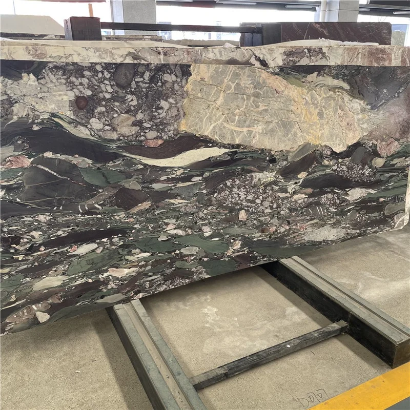 لوح رخامي أخضر نادر طبيعي من البرازيل، لوحة خضراء من الكوارتز الصلب