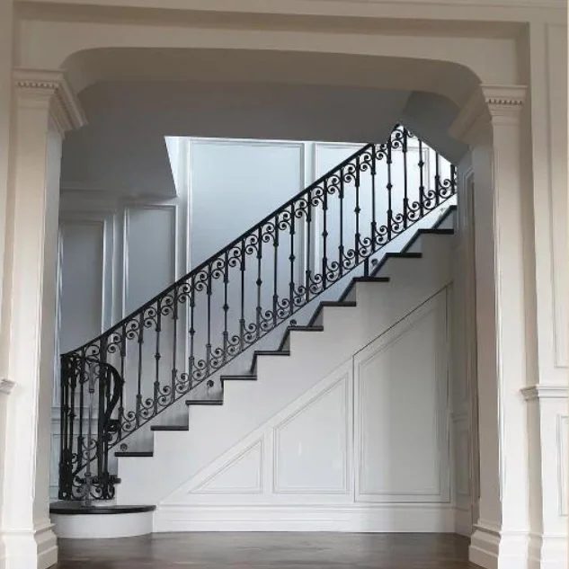 Modern Luxury Iron Brass Stair Baluster Indoor Stair Railing Brass