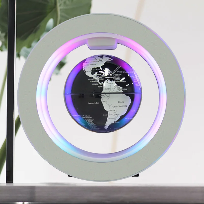 Round LED World Map Floating Globe Magnetic Levitation Light Anti Gravity Magic