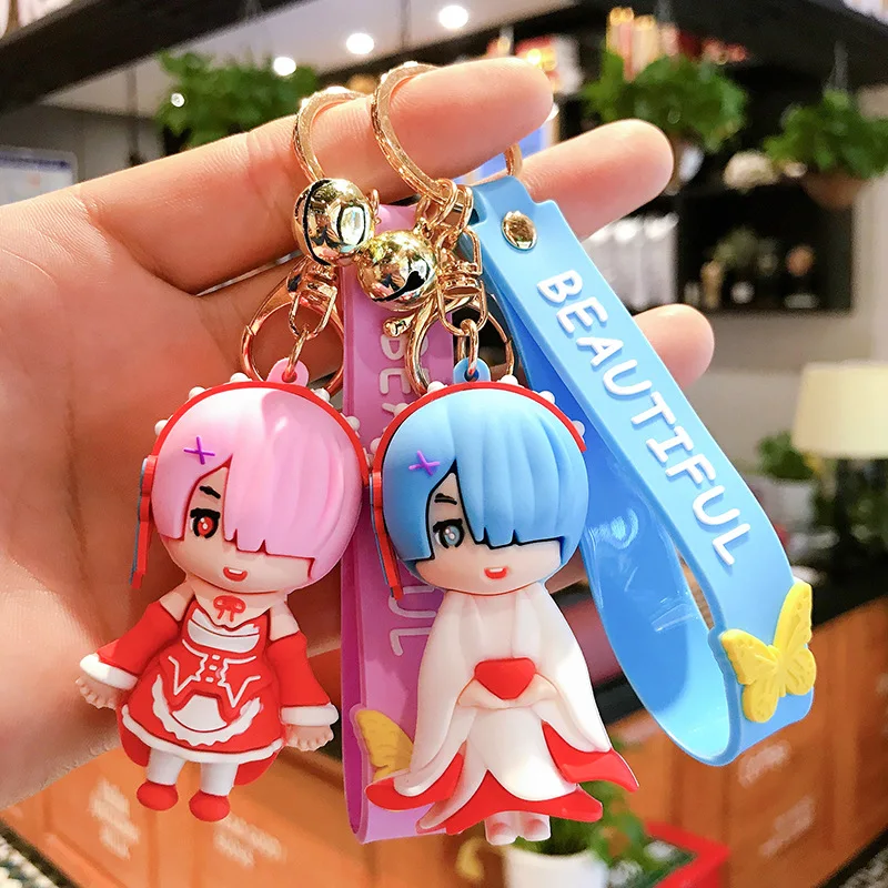 Anime Design Car Key Ring Re: Zero - Starting Life In Another World Cartoon  Rem Key Chain With Strap Handbag Pendant Wholesale - Buy Anime Design Car  Key Ring Re Zero Starting