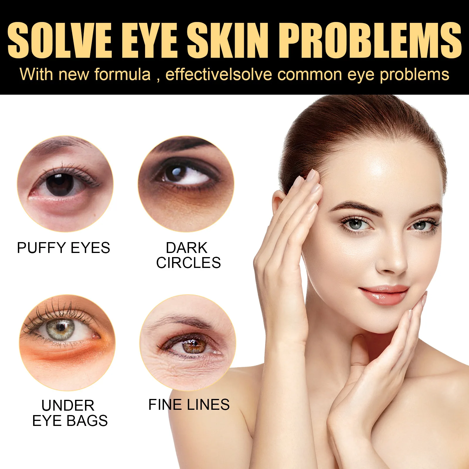 EELHOE Instant Firming Eye Cream Reduces Wrinkles Dark Circles Eye Bags Moisturizes and Tightens the Skin Around the Eyes
