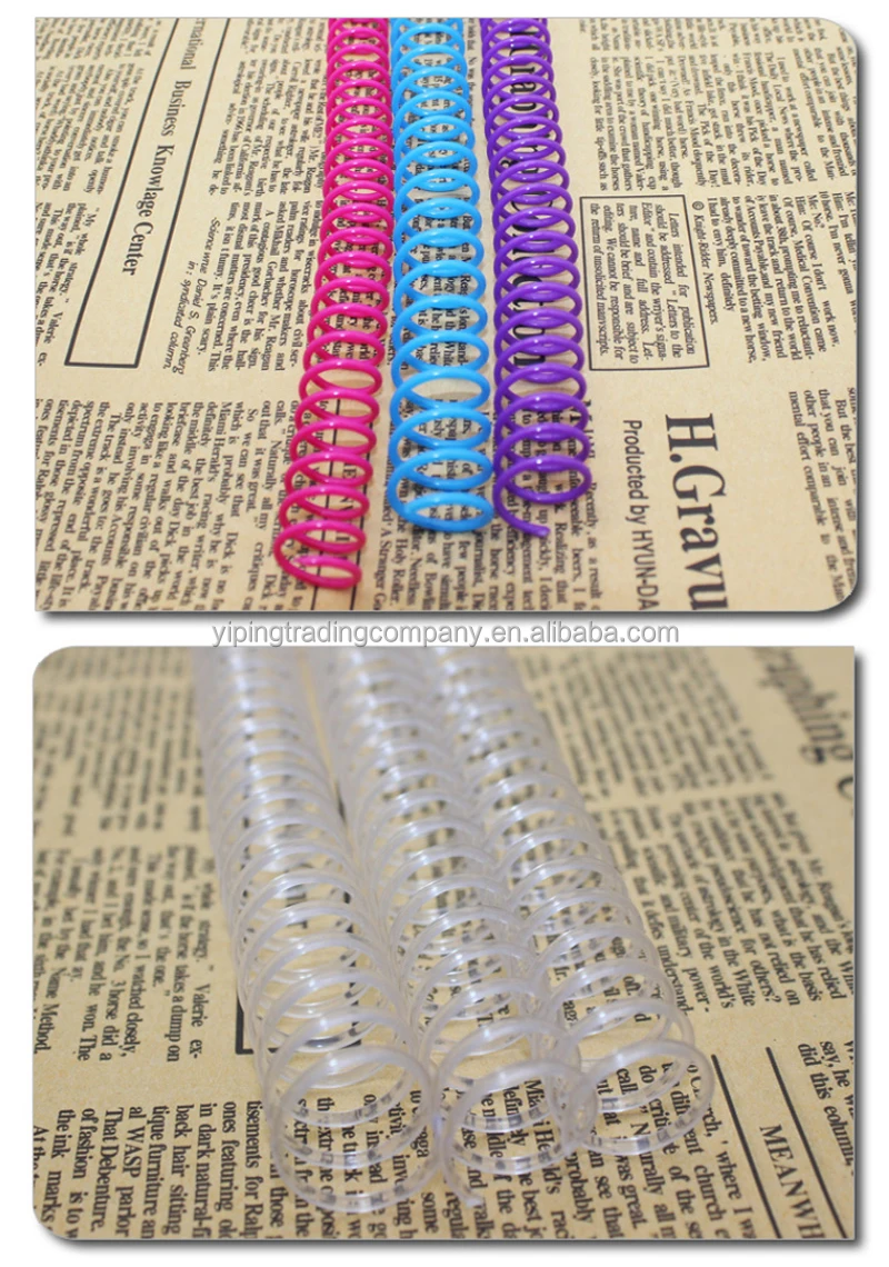Plastic Spiral For Notebook Spiral Binding Coil Coil Spring Binding A4