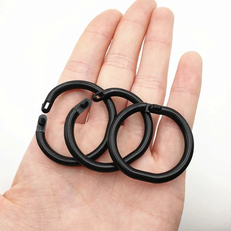 OEM Snap Ring Low Price Injection  Colorful Plastic Locking Ring Cheap Oval Single Button Inner 28mm Plastic Ring