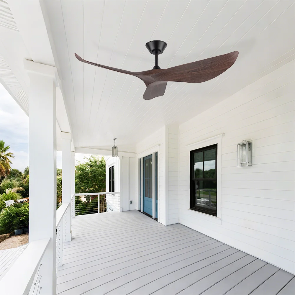 American Retro Restaurant Living Room Ceiling Fan Frequency Conversion Silent Remote Control Ceiling Fan