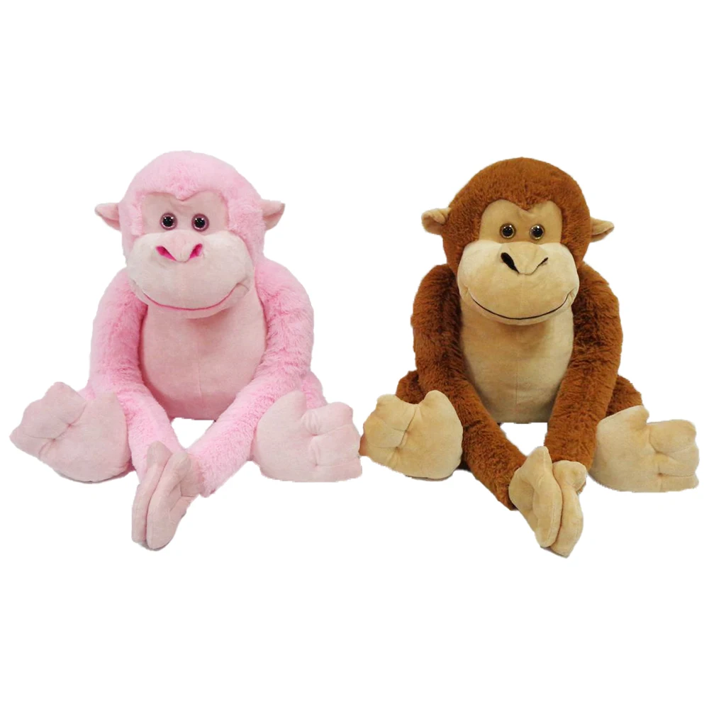 Custom 45cm Sitting Plush Monkey Soft Stuffed Toys Gorilla Orangutan