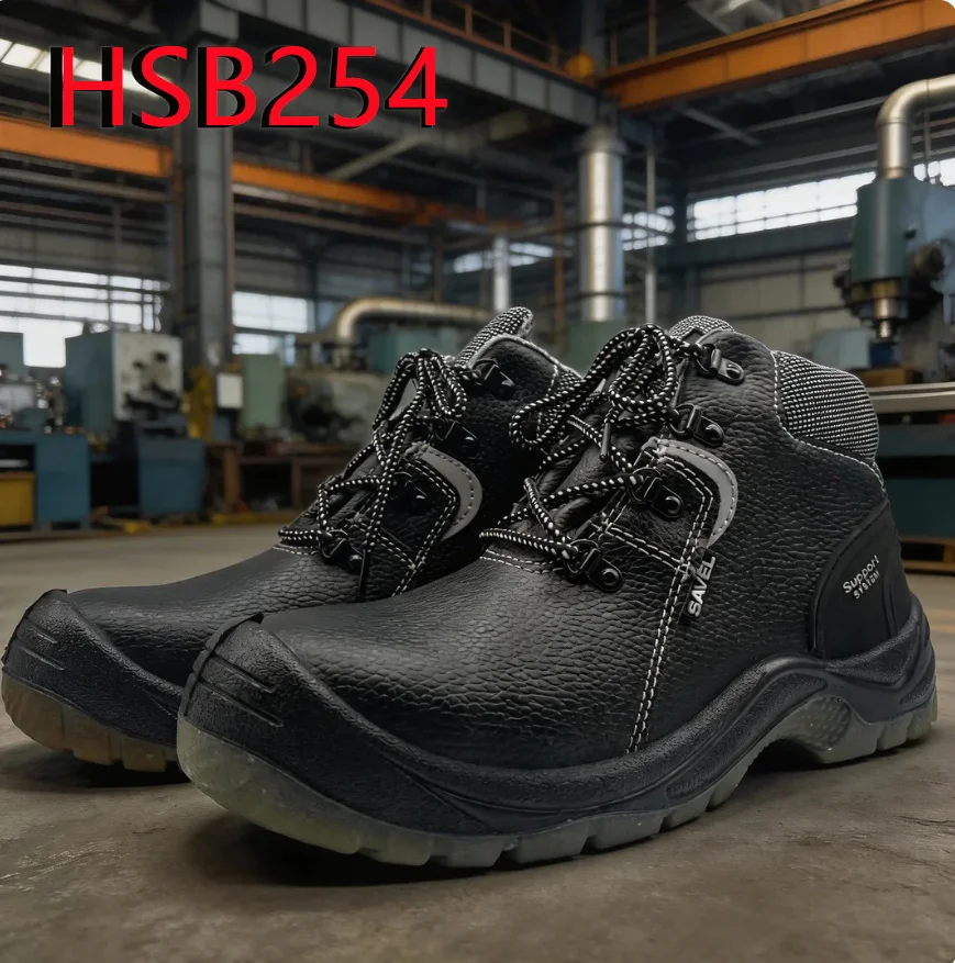 ZYF, calzado de seguridad para personal de seguridad con refuerzo de puntera de acero e inserto reflector, artículo con diseño de soporte para tobillo móvil, botas de trabajo HSB254
