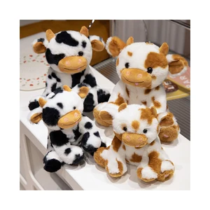 New Popular Luminous Milk Cow Stuffed Animals Soft Cuddly LED Light Cow Cattle Plush Stuffed Animal Toy