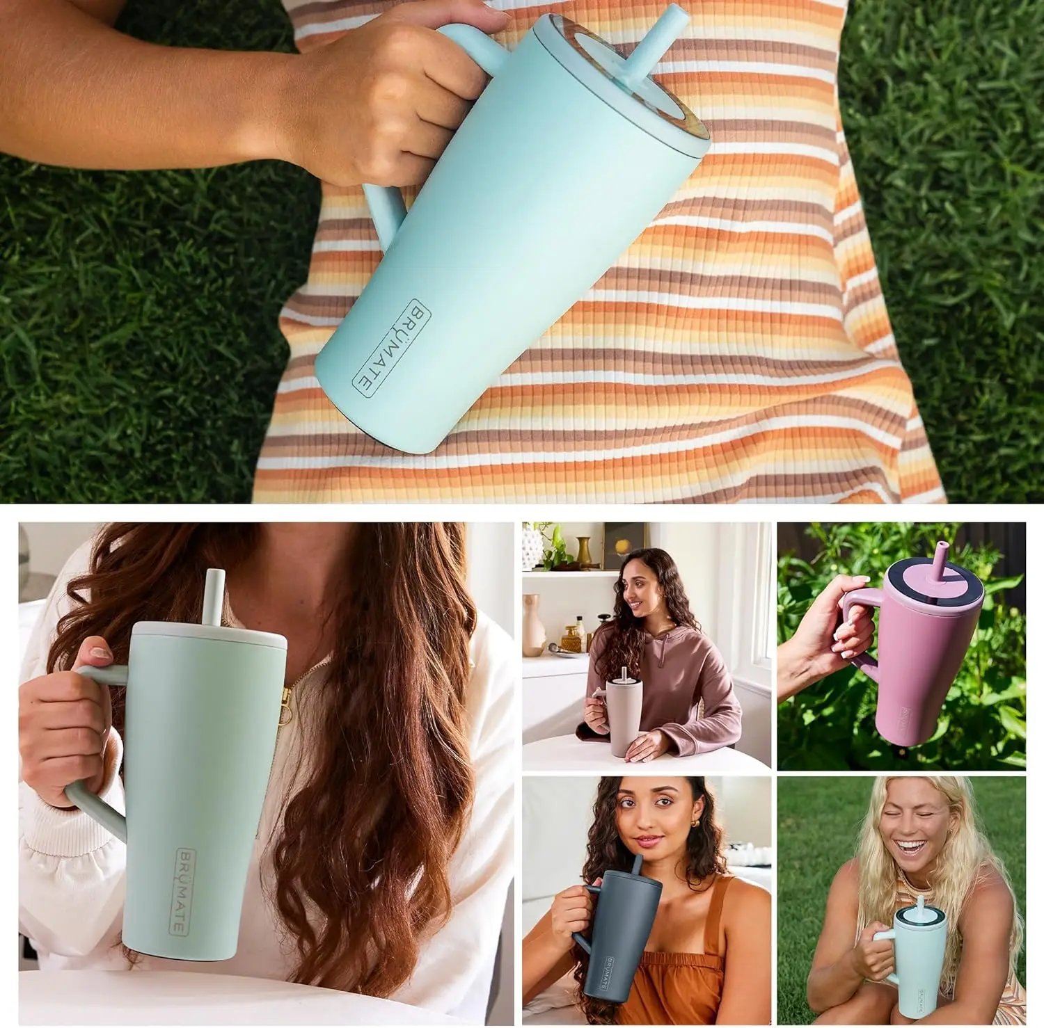 40oz Tumbler With Handle And Straw 100 Leakproof Brumate Era Insulated