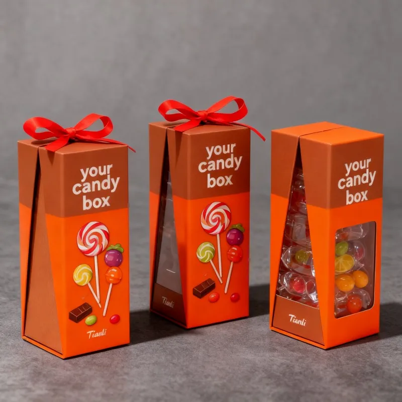 product high quality and cheap custom digital printing candy box with logo clear window box for cookies chocolate candies package-3
