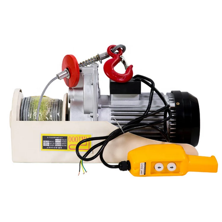 PA Small Mini Micro Wire Rope Electric Hoist with Trolley 200kg 500kg 600kg 800kg 1000kg 1200kg High Quality Customised Provided