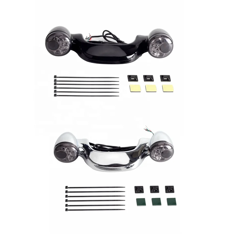Chrome LED Smooth Rear Brake & Turn Signal Light Bar – Fits Harley Touring Glide Models