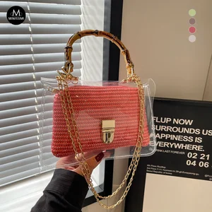 Minissimi Low MOQ PVC Solid Color Mini Tas Selempang Fashion Custom Purse Chain Simple Women Crossbody Bags