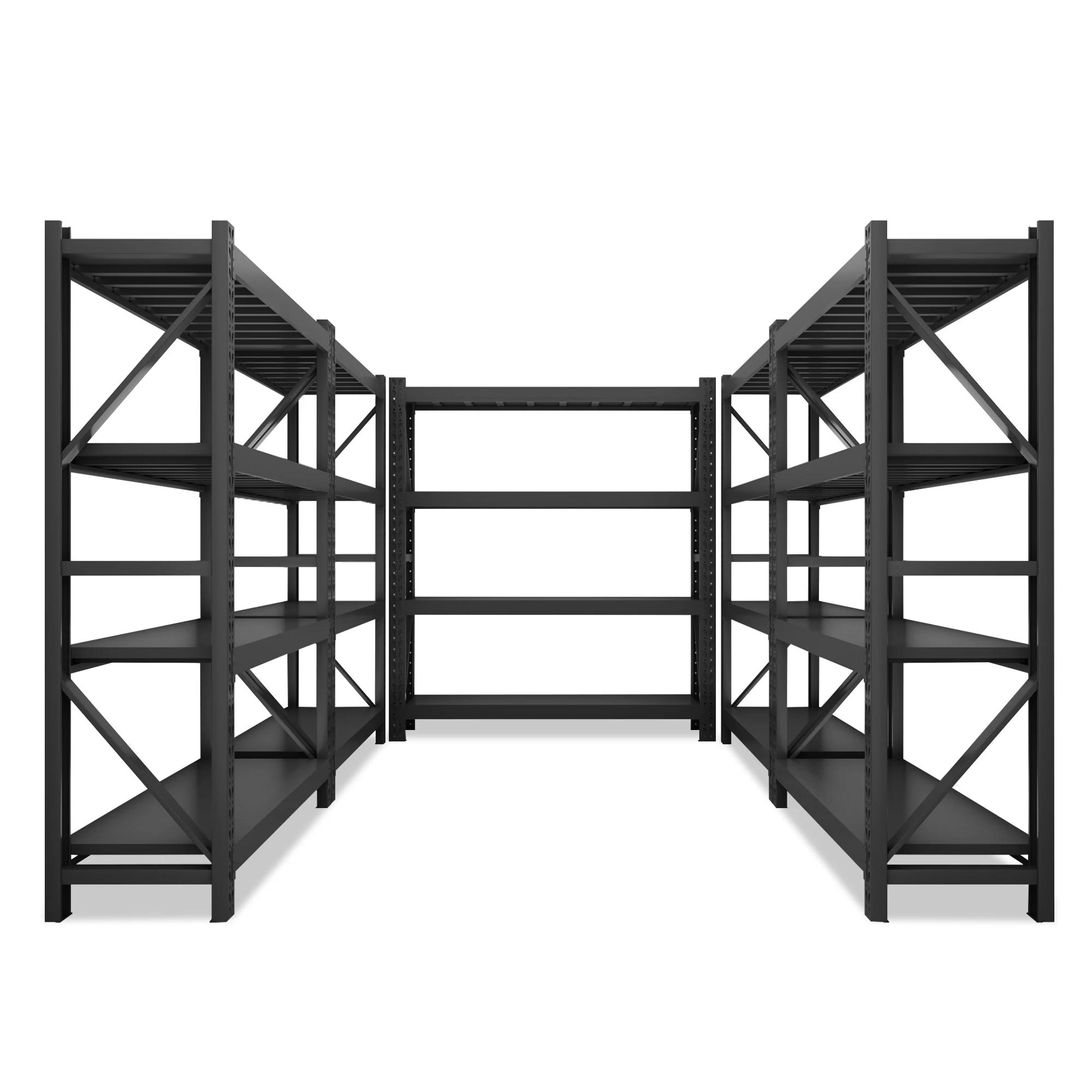 Medium Duty Adjustable Pallet Racks for Warehouse Shelving, Steel Stacking Shelves