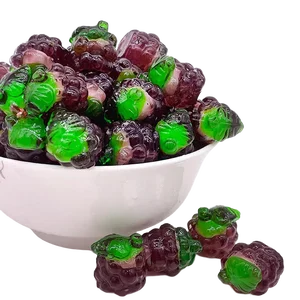 Creative 4D Fruit Grape Gummies 2.5kg Bulk Packaged Chewable Sweet Candy with Fruity Flavor