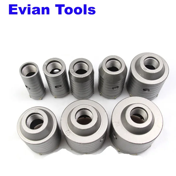 SDS PLUS TCT Steel Concrete Hole Saw Hollow Core Drill Bit 30-120mm for ...