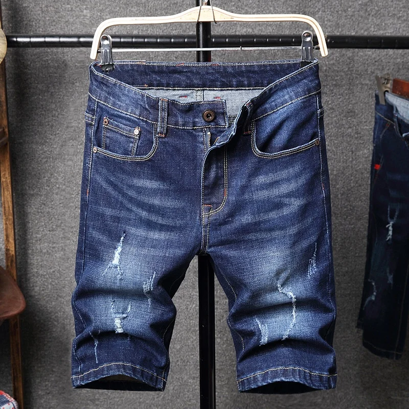 Ms001 Fashion Stacked Casual Pants Mens Jean Shorts Ripped Jeans Shorts ...