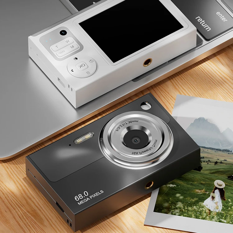 Fotocamera Digitale 68MP 4K - Compatta, Zoom 16X, Con Scheda 64GB, Per Bambini E Principianti, Nero - Foto 7