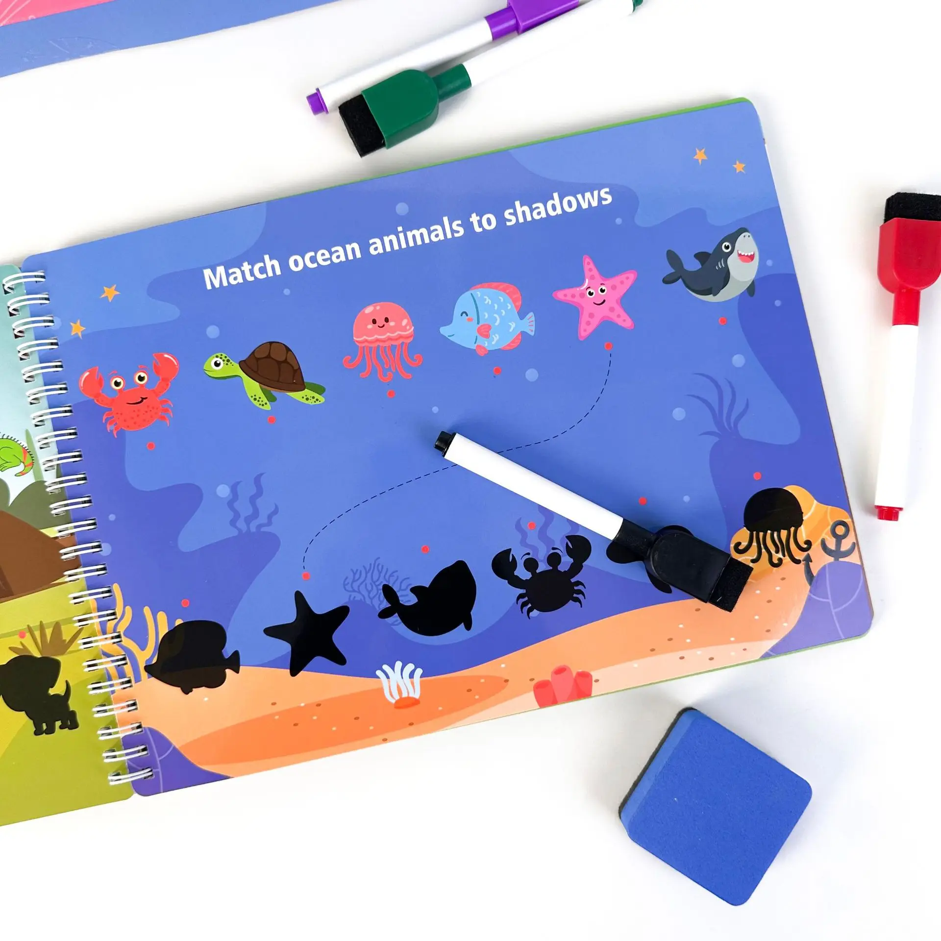 product hot sales children educational baby my preschool busy book quiet books for kids printing feel and touch book-31