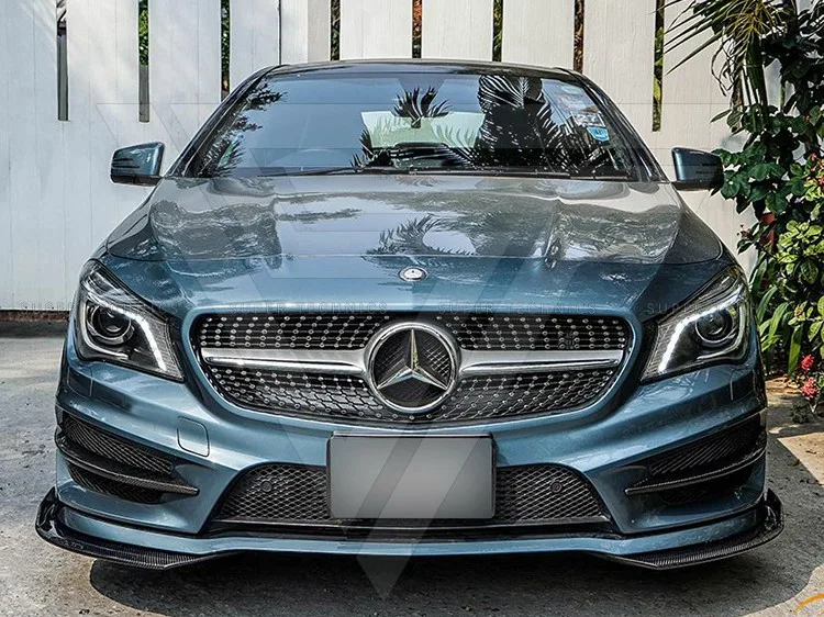 Piecha Style Carbon Fiber Front Bumper Canards For Mercedes Benz Cla ...