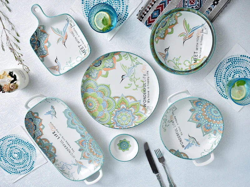 Wholesale Ceramic Bowls Plates Sets Dinnerware Tableware Modern Luxury