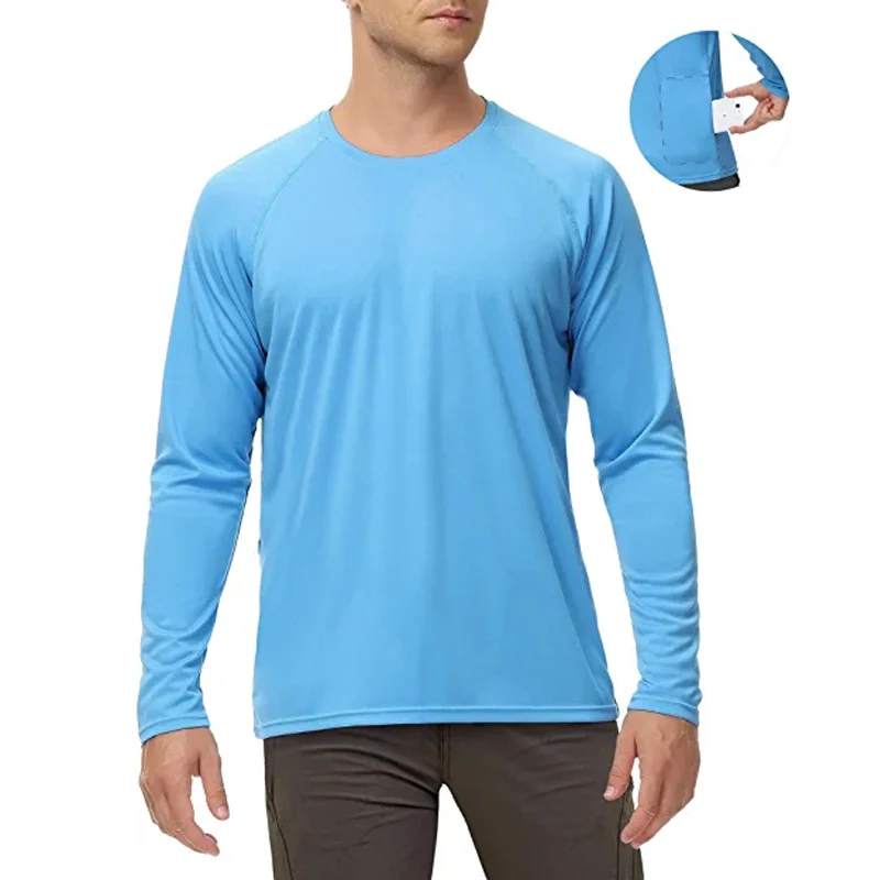 UV Protection Tshirts Men Quick Dry Upf 50+ Long Sleeve Fishing