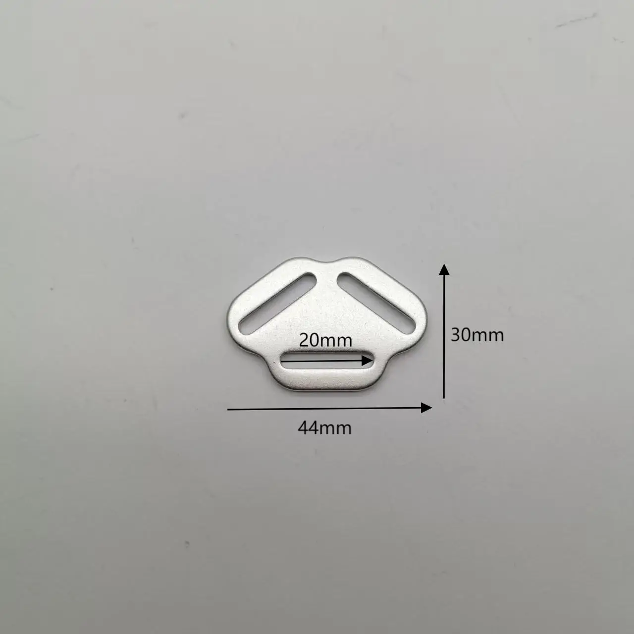 15mm/20mm/25mm Triangle Aluminum Buckle for Dog Harness Metal Pet Chest Strap Accessory with Three Hole