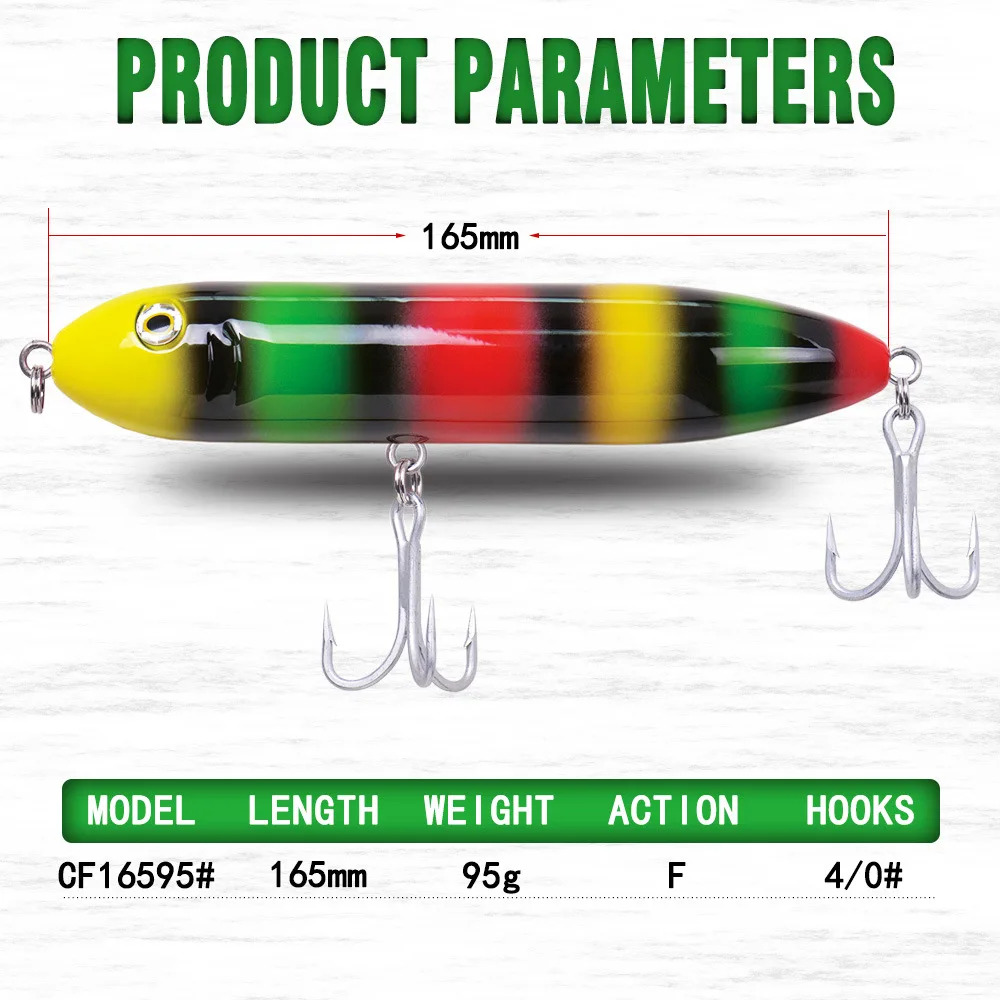 Ведьмак приманка 6.5in 165 мм 95 г заброса Топ плавательный круг из lifeliked действие Прогулка собака призраков для наживки карандаш