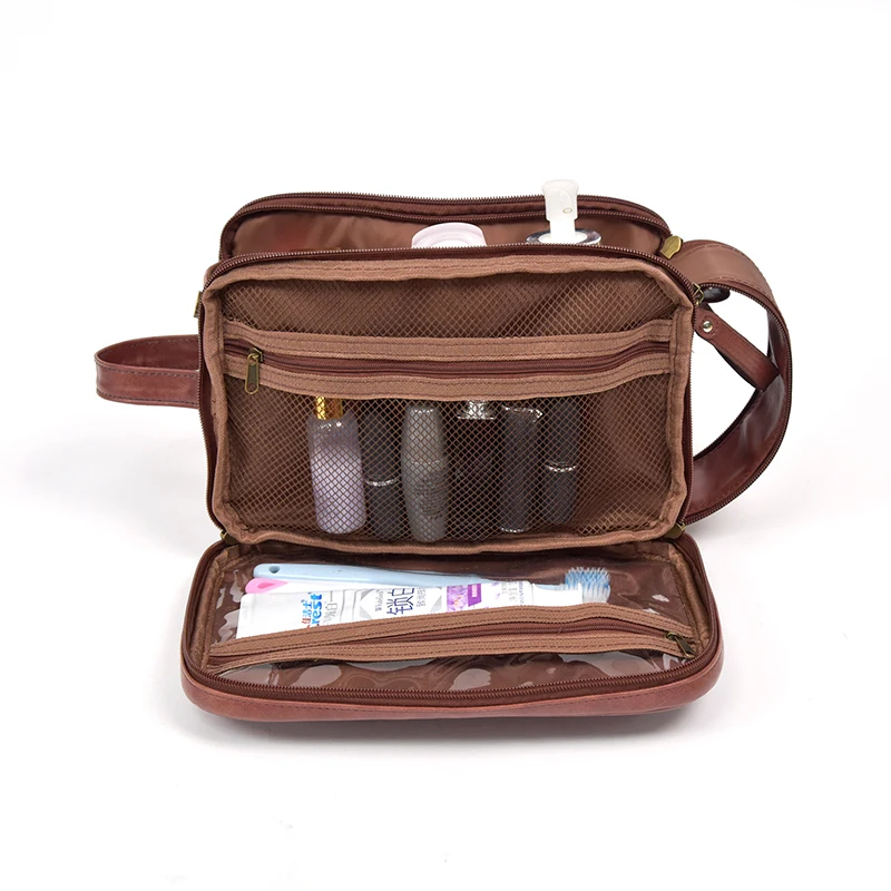 Cosmetic Travel Storage Bags High Quality Leather Men Wash Bag Buy