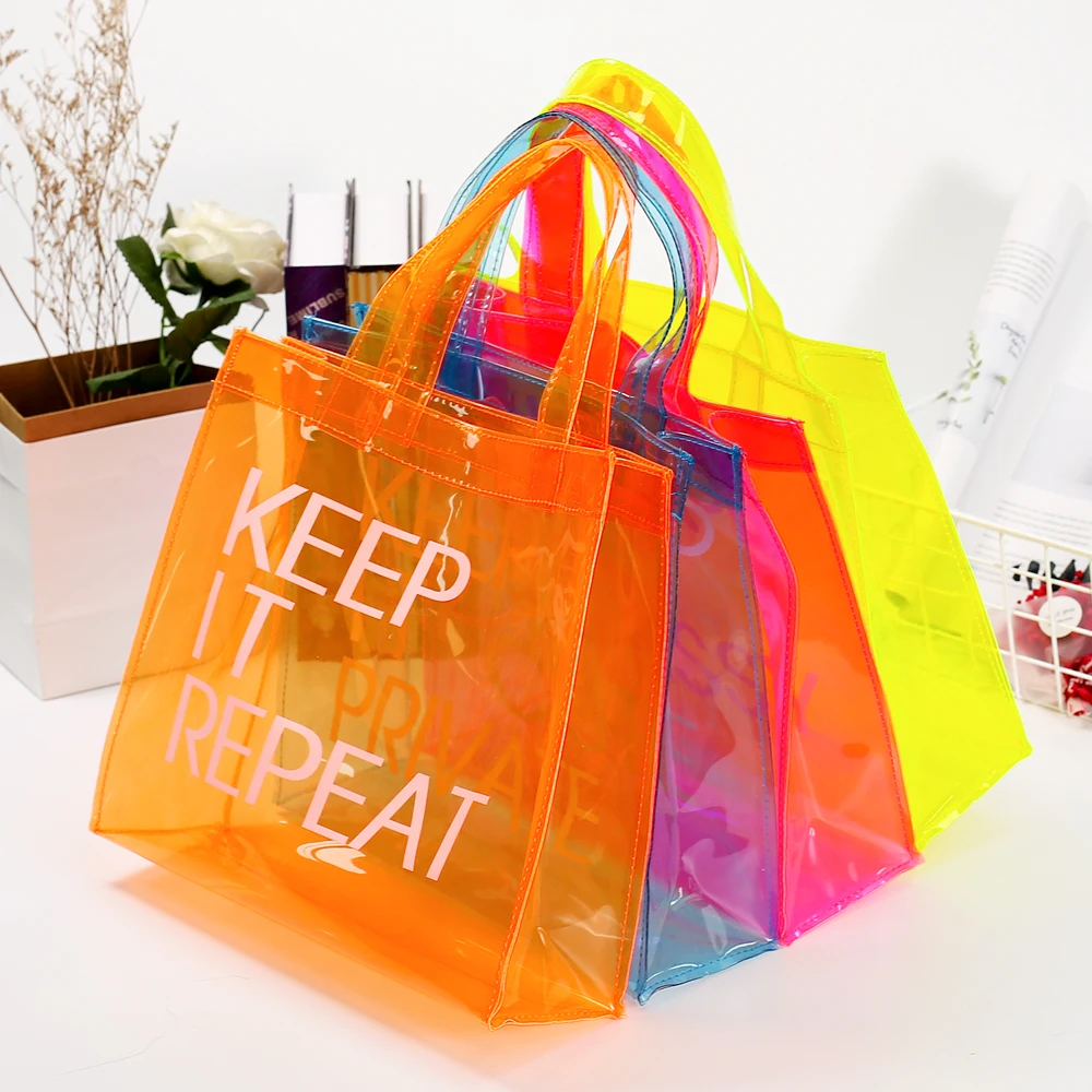 Original Source New Style Neon Pvc Jelly Purse Lady Chain Shoulder