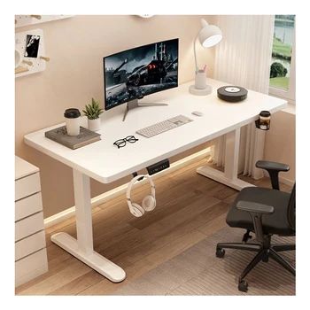 Cheap Workstation Ergonomic Learning Wood Desktop Table Smart Electric Lifting Adjustable Height Office Furniture Desk