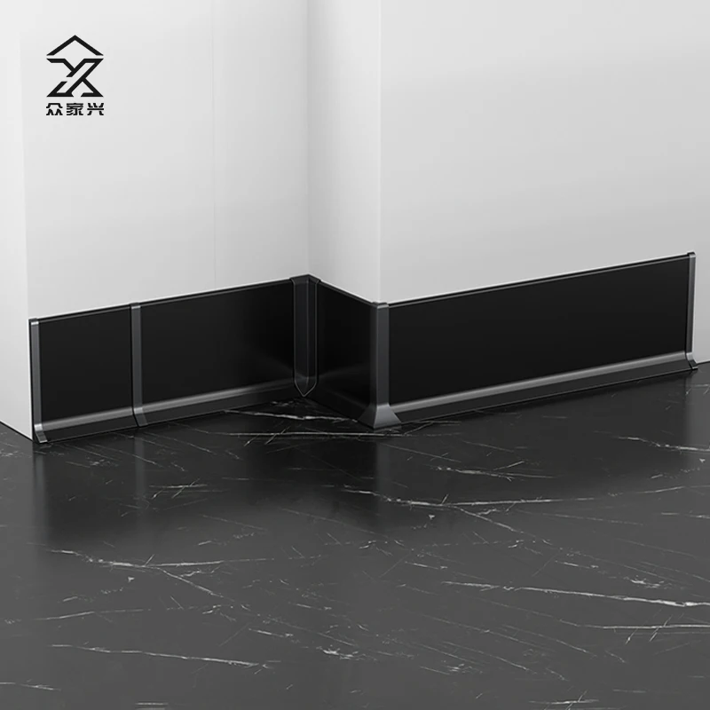 Hotel Metal Skirting Board Tile Trim Floor Skirting Aluminum profile Alloy Edge Trim Baseboard manufacture