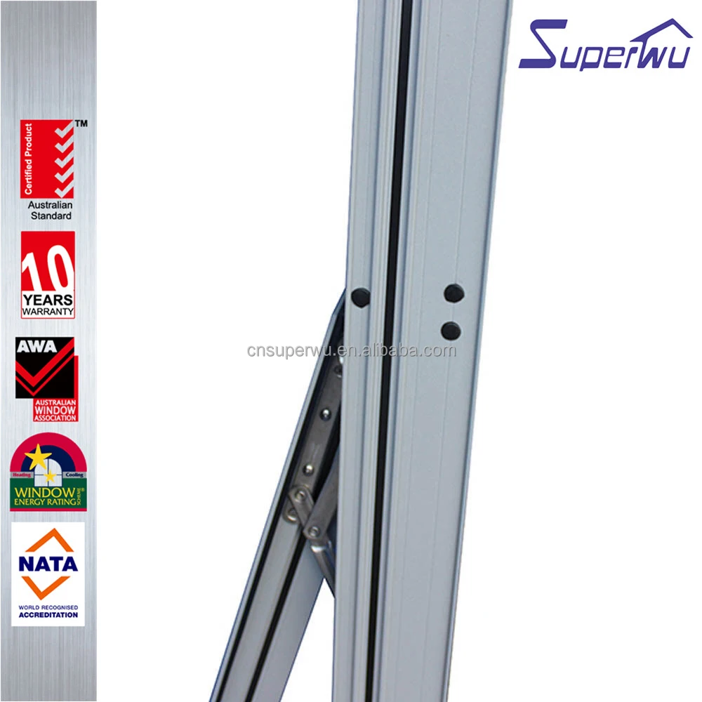 Australian Standard Top Sale Winder Chain lock Tempered Glass Awning Aluminum Windows