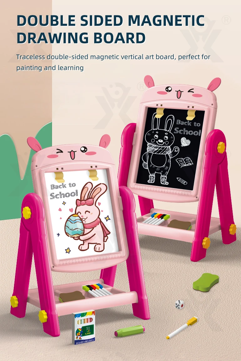 Juvale Double Sided Chalkboard Stand And Dry Erase Sign - Dual Tabletop Easel EB